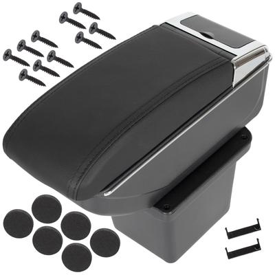 Hyundai I30 I 07-12 Armrest with Storage Box, Black Eco Leather + Mounting Kit