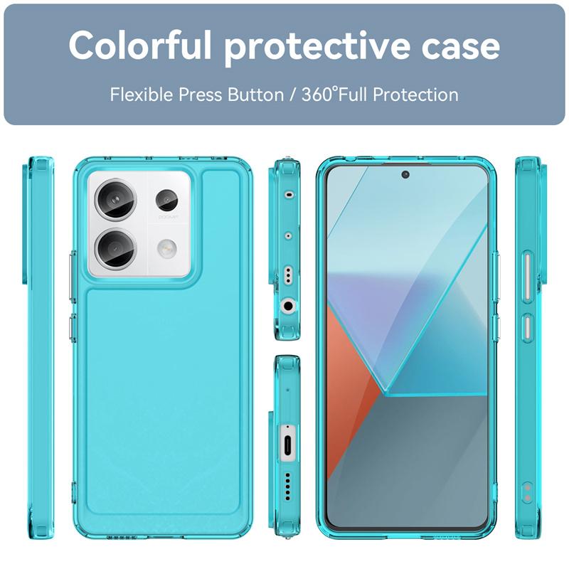 Transparent Candy Silicone TPU Case for Xiaomi Redmi Note 13 Pro 5G 12 Pro+ Protective Cover Shockproof Clear Texture Fashion Cover