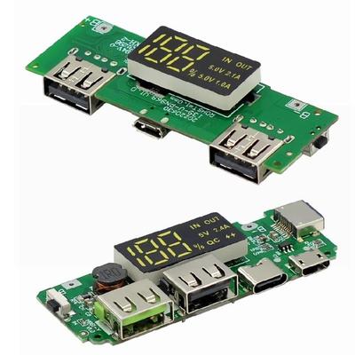 Double USB Outputs 18650 Charging Board 5V 2A 1A/5V 2.4A Charging Port Mobile Power Module Shortcircuit Protections
