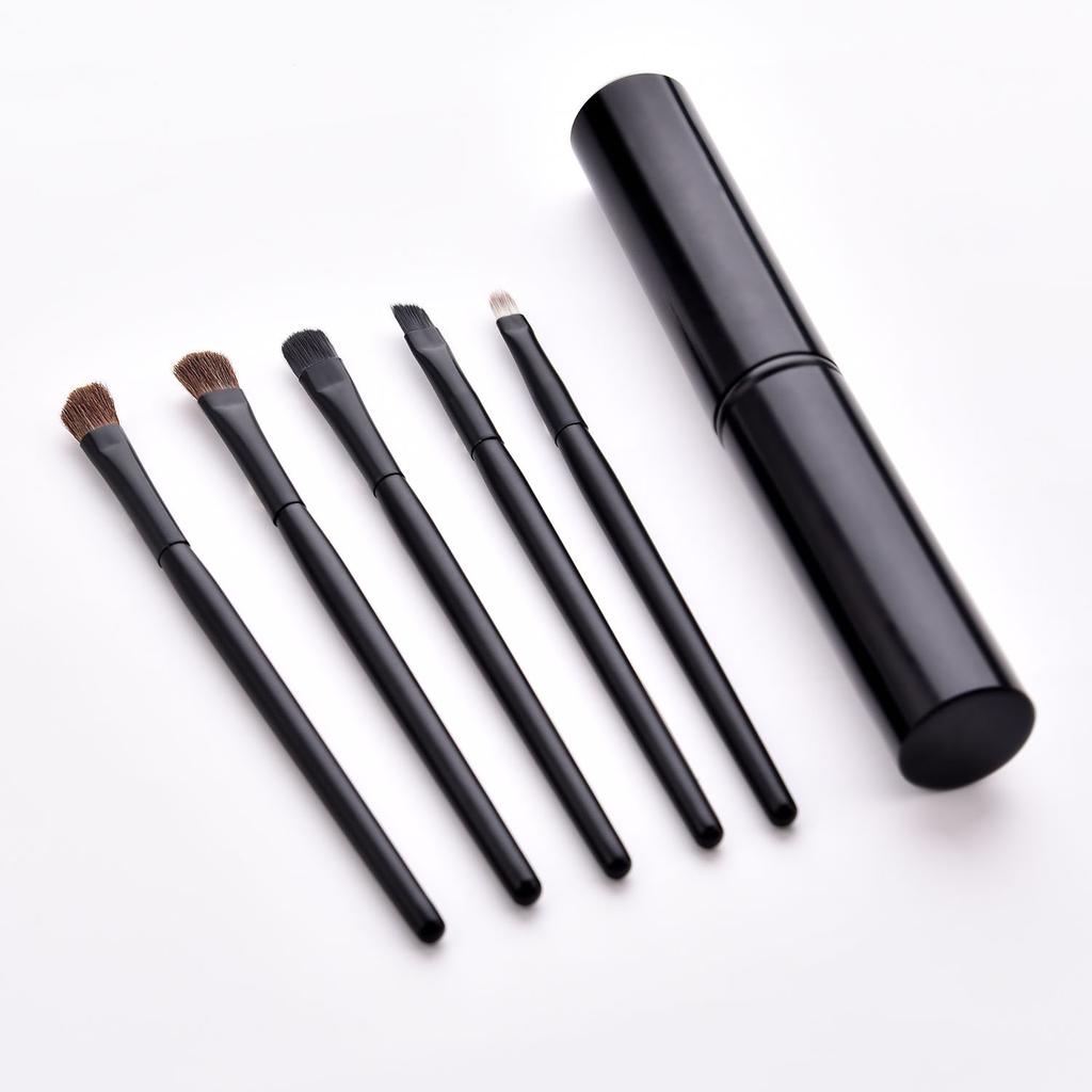 5pcs Portable Mini Eye Makeup Brushes Set Smudge Eyeshadow Eyeliner Eyebrow Brush