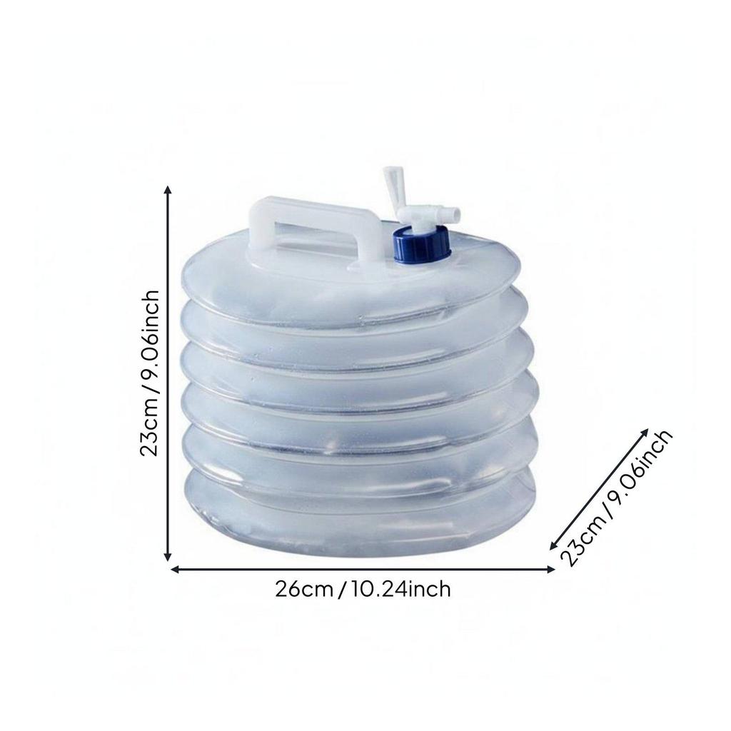 Tragbarer Wassertank mit großem Fassungsvermögen, faltbar, mit Hahnen, Outdoor-Ausrüstung für Camper,
