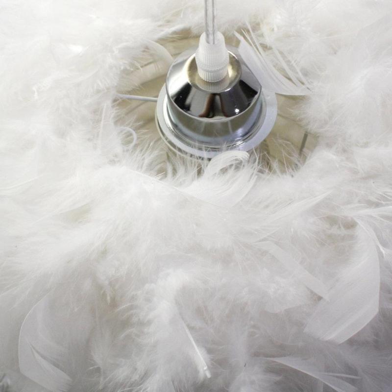 Lamp Shades Elegant Lampshade Feather Texture Soft Lighting Decors Elegant Lighting Accessories Suitable for Bedroom