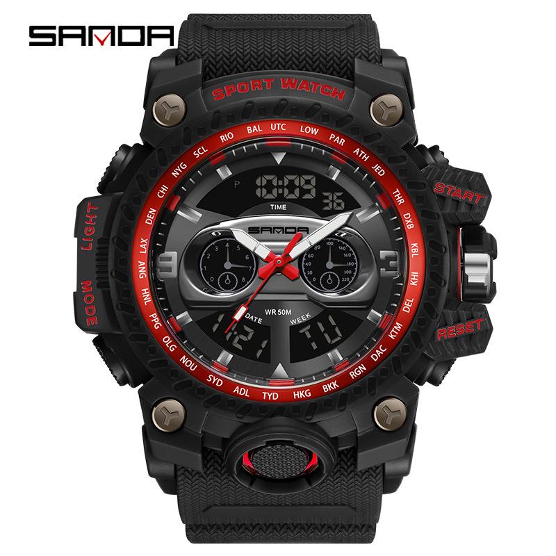 Fashionable Sanda 3153 Men's Multifunctional Sports Watch - Trendy and Creative Design