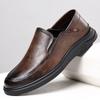 2024 Spring Fashion Casual Leather Men's Dress Shoes Spring Autumn New Designer Soft Sole Solid Color Loafers Man