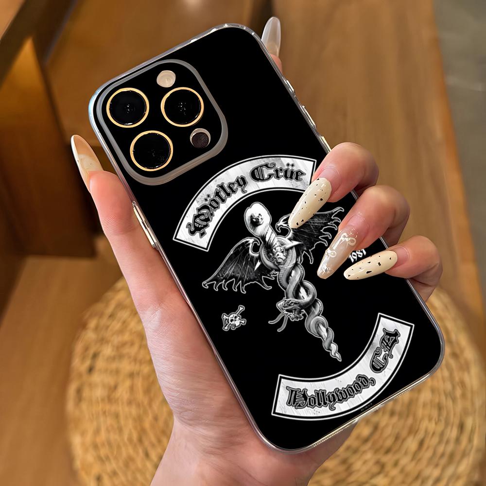

M-MotleyS Rock C-CrueS Phone Case For IPhone 17 16 Pro Max 15 14 13 11 12 Mini Xs X Xr 7 8 Plus Se Transparent Cover iPhone 15 Pro