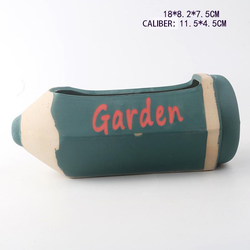 

Суккулентный цветочный горшок Керамический креативный индивидуальный зеленый цветочный горшок для растений Горшечная банка Nordic Керамическая бутылка для вина Подставка для растений