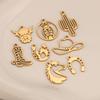 5Pcs Horse/Hat/Horseshoe/Cactus/Boot Charms Stainless Steel Western Cowboy Pendants DIY Bracelet Necklace Crafts Jewelry Making