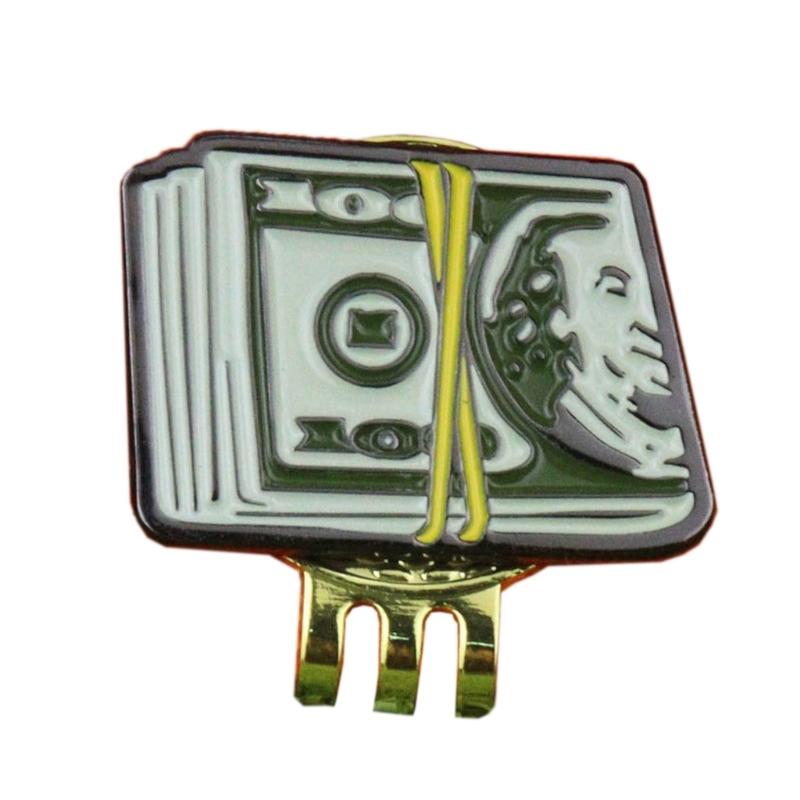 Dollar Bill Golf Ball Markers with Metal Magnetic Hat Clip Golf Bag Accessory