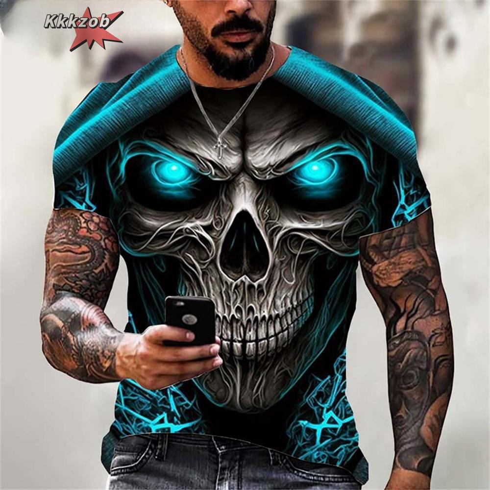 Summer Round Neck 3D Print Top Fashionable Casual Short Sleeved Men's T-shirts