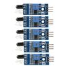 5 PCS 3.3V-5V Obstacle Avoidance Sensor Reflective Photoelectric Switch Photoelectric Sensor Module 3-pin Infrared Tube Module