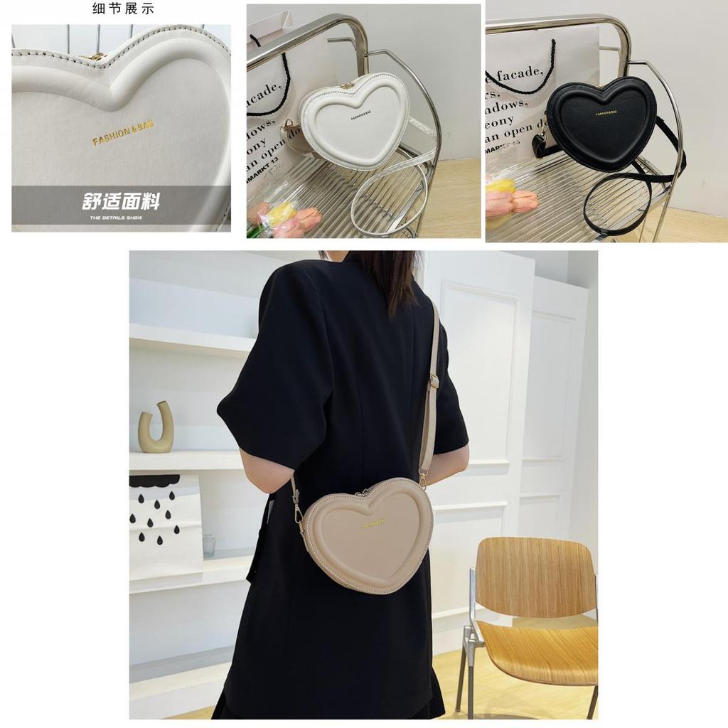 Fresh Style Women's Bag 2022 New Love Bag Trendy Girl Bag Heart-shaped Single Shoulder Diagonal Bag Cute Mini Bag