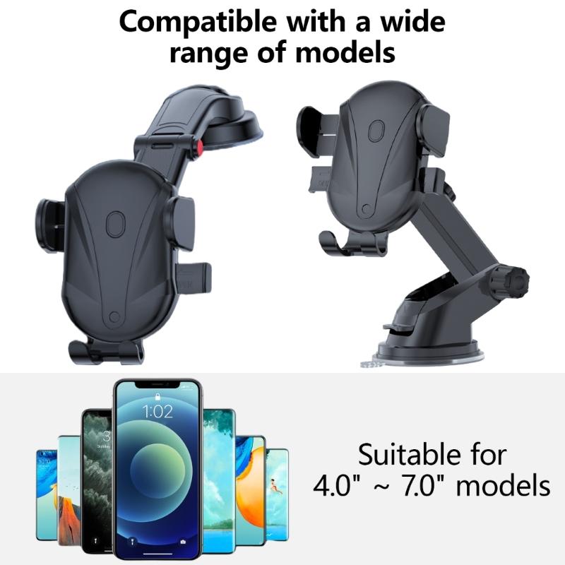 Phone Stand Car Phone Holder Dashboard Mount 360 Degree Rotating Holder for 4-7inch Cellphone Suction Cup Auto Cradles
