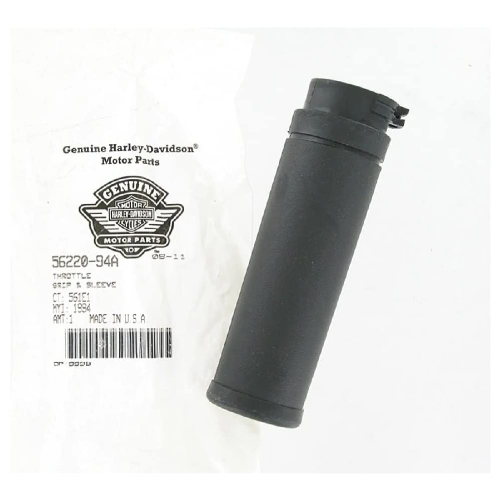 Genuine Harley-Davidson Throttle Grip & Sleeve for Softail, Dyna, Touring, and Sportster (Part Number 56220-94A)