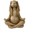 Meditation Rabbit Resin Ornament Garden Decoration Long Eared Rabbit Sculpture Ornament Home Gardening Animal Sculpture Decor