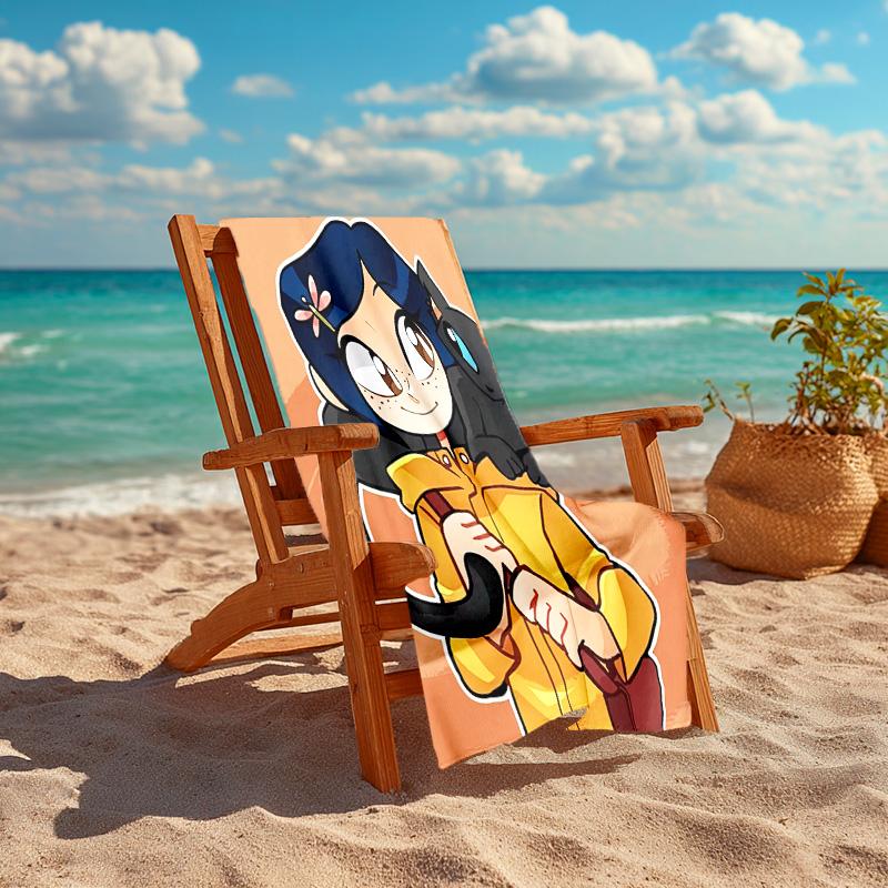 Coraline Cartoon Soft Beach Towel Outdoor Vacation Beach Towel Outdoor Absorbent Bath Towel Blanket Beach Towel Soft Outdoor Camping