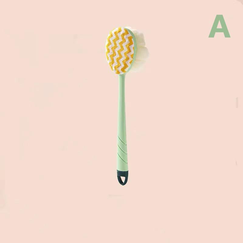 

Массажер-щетка для ванны с длинной ручкой для растирания спины и тела, отшелушивающая, инструменты для чистки, мягкие инструменты для душа зелёный