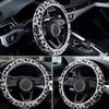 No Inner Ring High-density Leopard Plush Elastic Steering Wheel Cover Car Handle Cover Winter Warmth