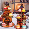 Halloween Supplies 3 Tier Cupcake Stand Round Cardboard Cake Stand Dessert Tree Tower Party Decorations Party Supplies