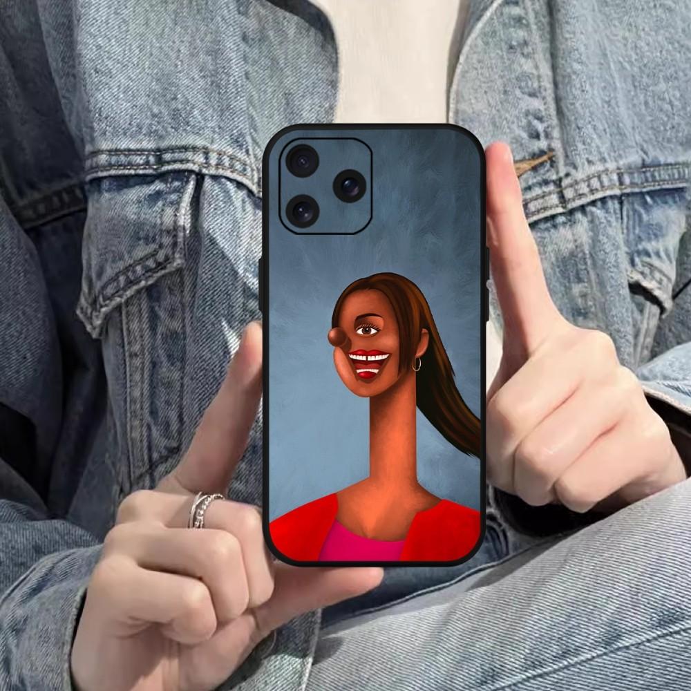 George Condo Art Phone Case For Samsung S20 S21 S22 S23 S24 Note 20 4G 5G Plus Ultra Black Soft Shell
