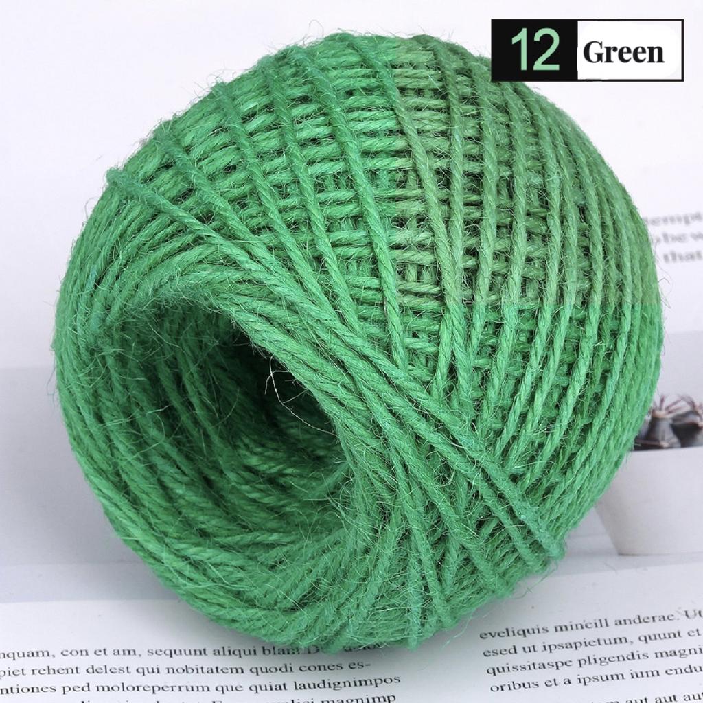 Natural 2MM 50M/Roll Colorful Natural Jute Twine Burlap Rope Burlap String Hemp Rope For DIY Crafts Wedding Gift Wrapping Decor