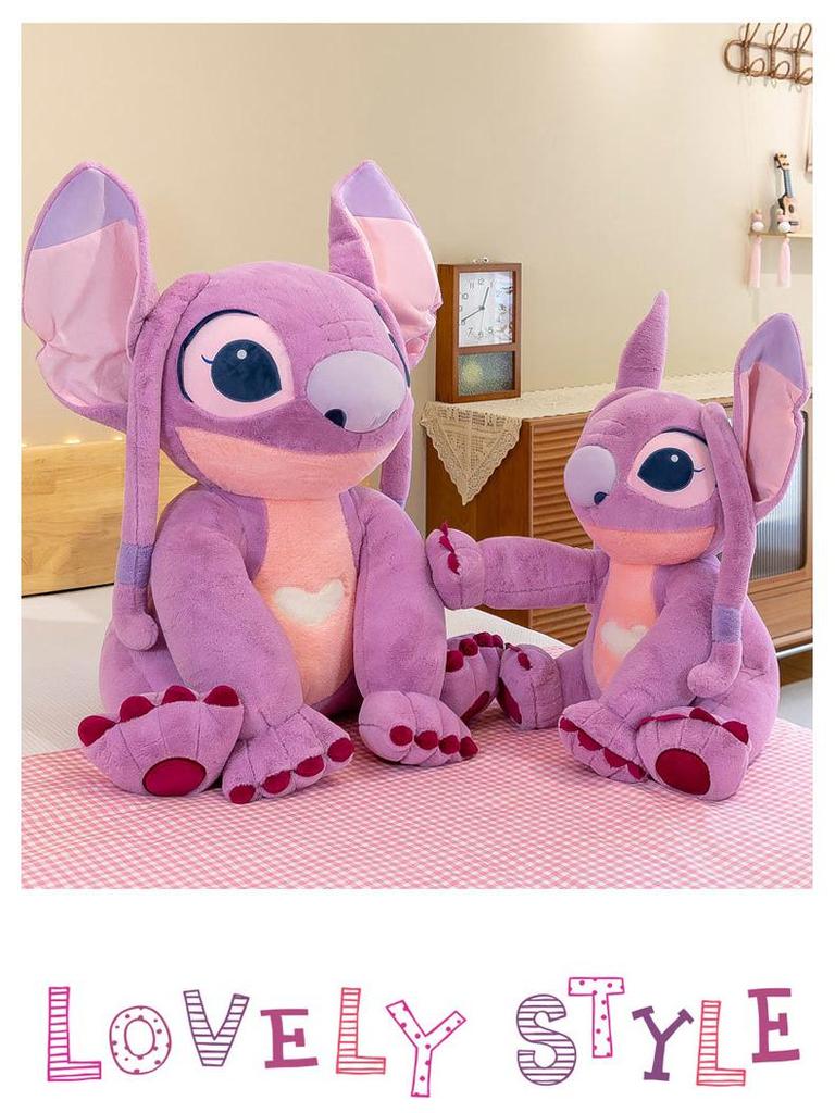 Adorable Large Pink Stitch Plush Doll - Cute Plush Toy and Sleep Companion Pillow