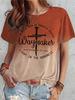Dandelion Print Women's O-neck T-shirt Urban Street Fashion Women's Loose T-shirt Everyday Casual Elegant Short-sleeved Top