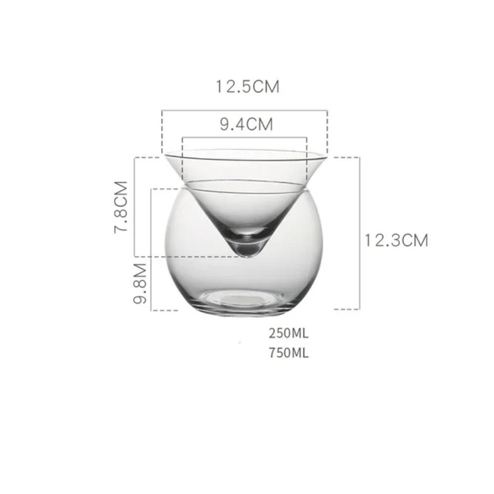 

новый Молекулярная миксология Прослойка Треугольный Хвост Ледяной Хрустальный Бокал для вина Конус Мартини Шаровидный Набор Бармен Специальный Питьевой Стакан 401-500ml