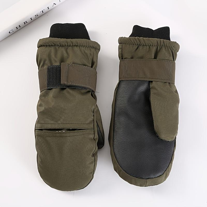 

Winter Mittens - Warm with Fleece Lining for Skiing and Outdoor Activities, Hand-Washable зелёный