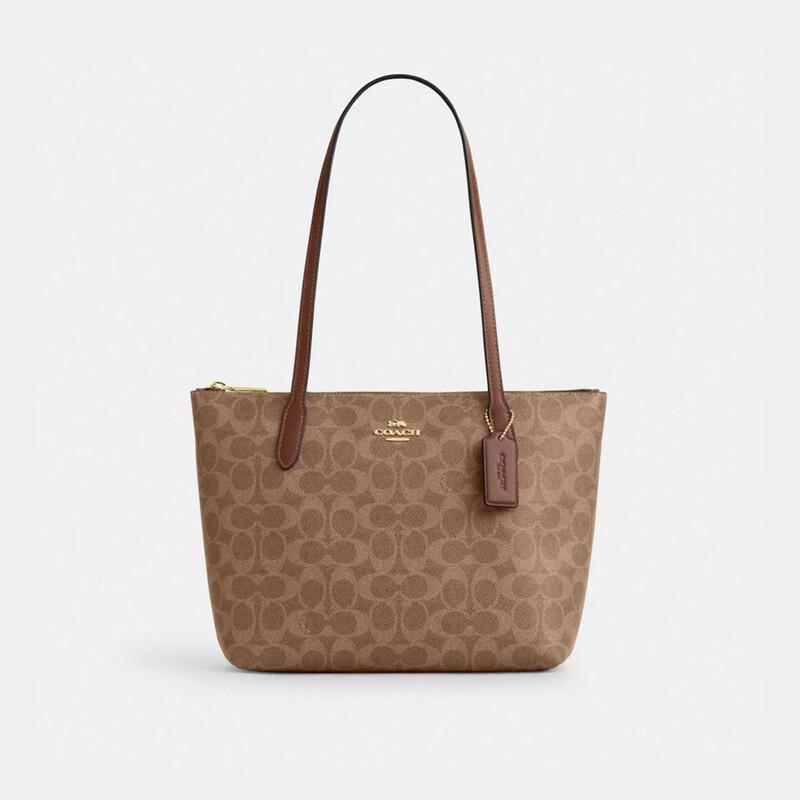 

COACH Fiona Signature Zip Tote Bag 24*10*21cm