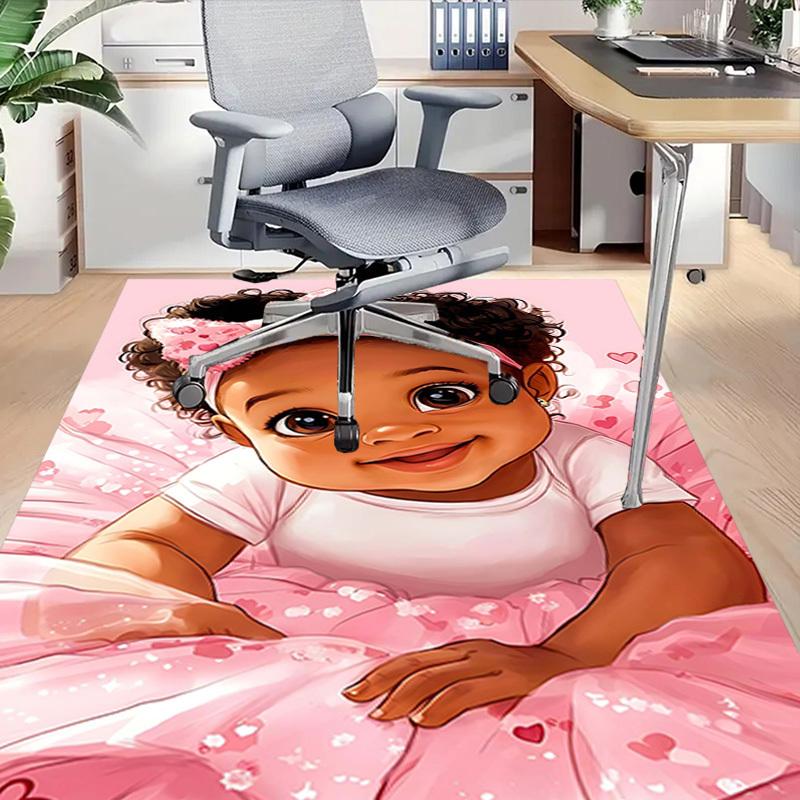 1PC Pink Heart Print Extra Large Non-Slip Floor carpet, Office, family, bedroom, Studio - Large Area RugJ0402