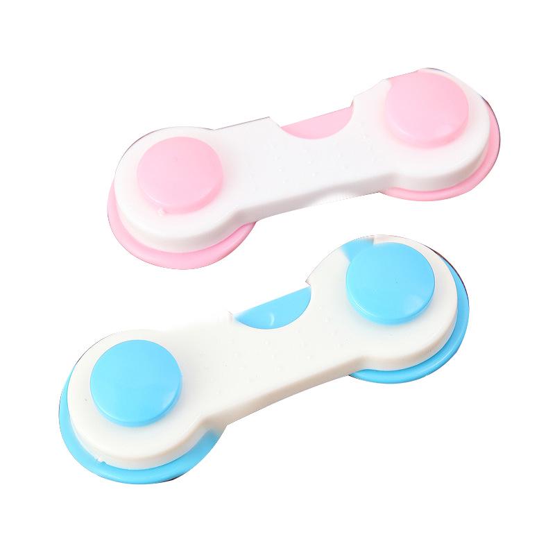 Children's anti-door lock Household wardrobe safety buckle Plastic fixed seal Drawer buckle No punching safety lock