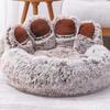 Factory  Custom Logo Luxury Pet Supplier Stuffed Dog Cat Bed Rectangle Shape Removable Lid All Seasons
