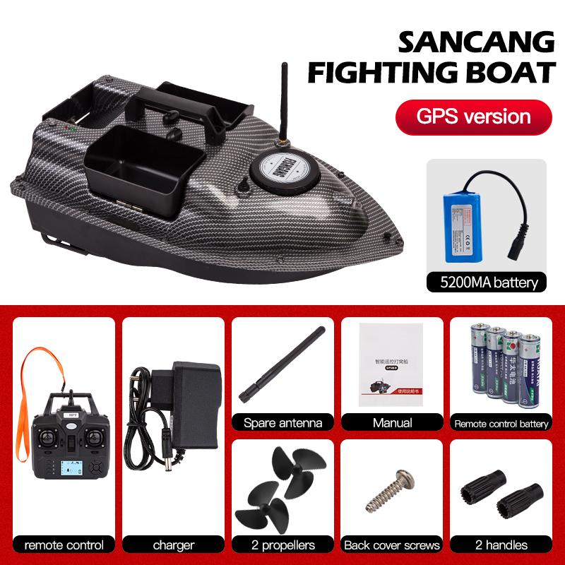 V18 Smart Automatic Return Fishing Finder Boat 500M Wireless Remote Control Fixed Speed Bait Boat Toy 3 Bait Containers