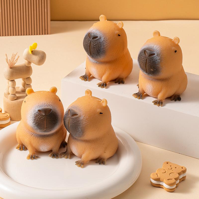 Einzigartige Capybara Quetschspielzeuge Schnelles Zurückfedern Quetsch-Stressball Cartoon-Tier Spielzeug Gastgeschenke Schreibtischdekoration Geschenk Für Kinder