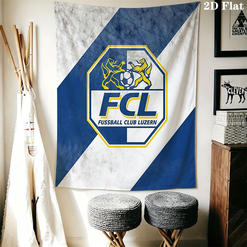 FC Luzern logo Wall Hanging Printed Fabric Blanket Decorative Tapestries for Bedroom Living Room Home Decor