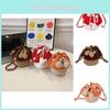 Adorable Fashionable Mushroom Knit Crochet Bag For Kids In Orange Red And Brown Colors