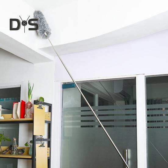 Teleskop-Staubwedel mit einziehbarem Griff, ausziehbarer Staubwedel, Staubentfernungsset mit Mehrkopf-Ersatz