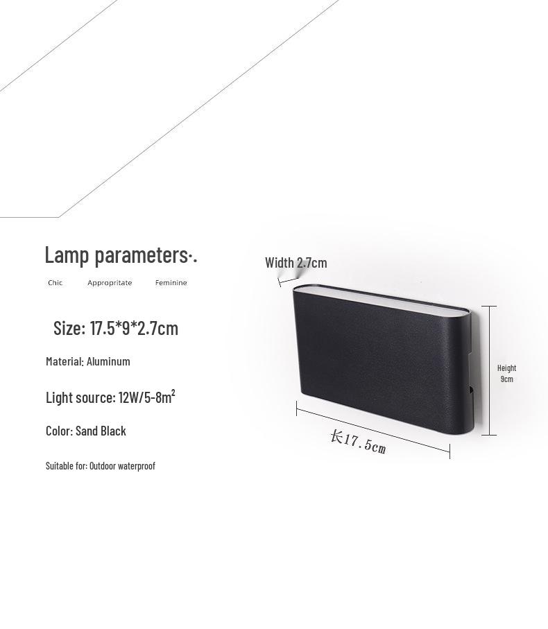 Ultra-thin Modern LED Wall Light: Waterproof Minimalist Fixture for Outdoor, Bedroom, and Living Room.