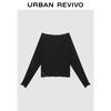 UR 2025 Autumn Women's Off-Shoulder Ruffle Blouse