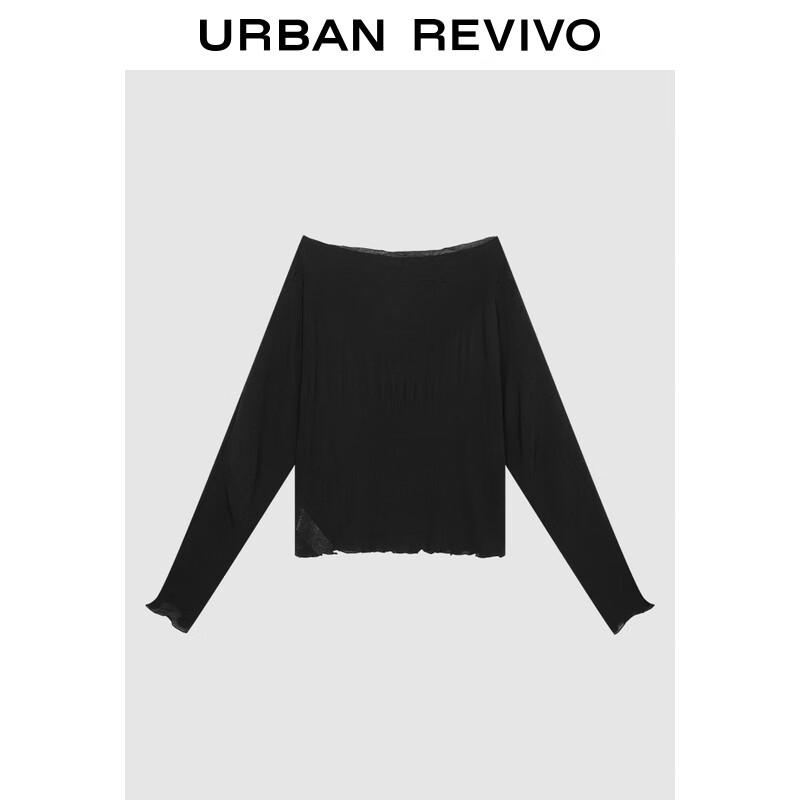 UR 2025 Autumn Women's Off-Shoulder Ruffle Blouse