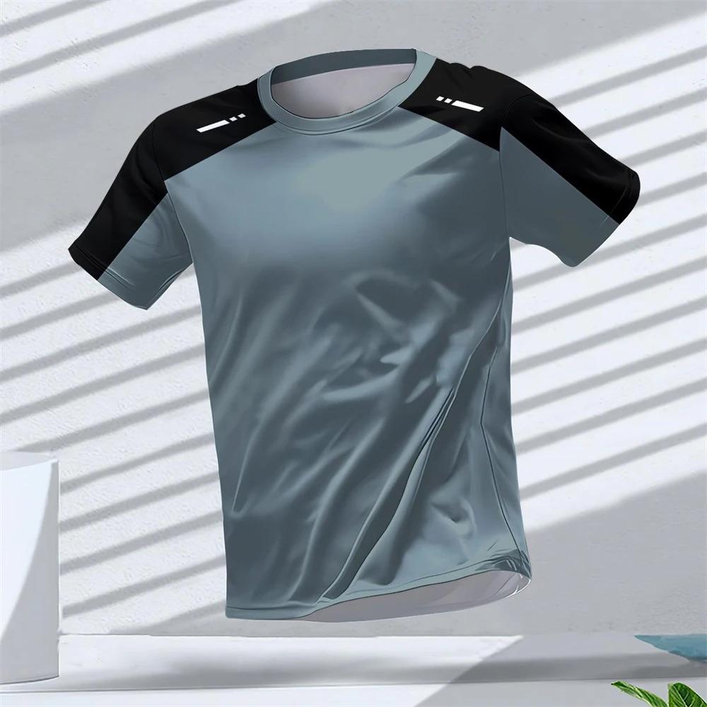 Gym Summer Quick Dry Breathable Men's T Shirt Outdoor Run Fitness Sports Short Sleeve Casual O-neck Men Gym Sportswear T-shirt
