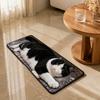 Quick Dry Bath Mat Cute Cat Shape Bathroom Rug, 3D Simulation Modeling, Soft Imitation Cashmere Rug Absorbent Floor Mat, Non-slip Decorative for