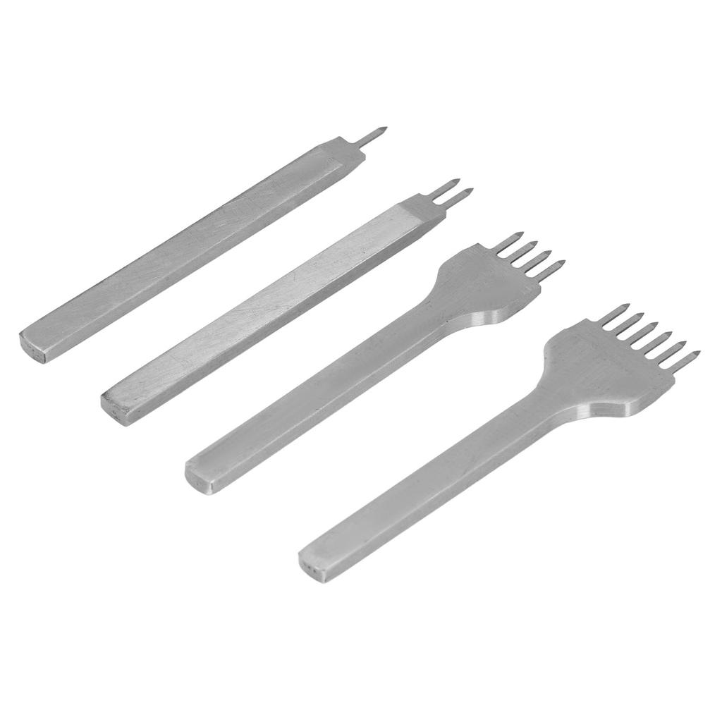 Rhombus Lacing Stitching Chisel Set Leather Craft Kits HSS Punching Stamping Prong Chisel