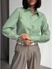 2026 Spring/Summer European & American Women's Solid Color Long Sleeve Lapel Shirt