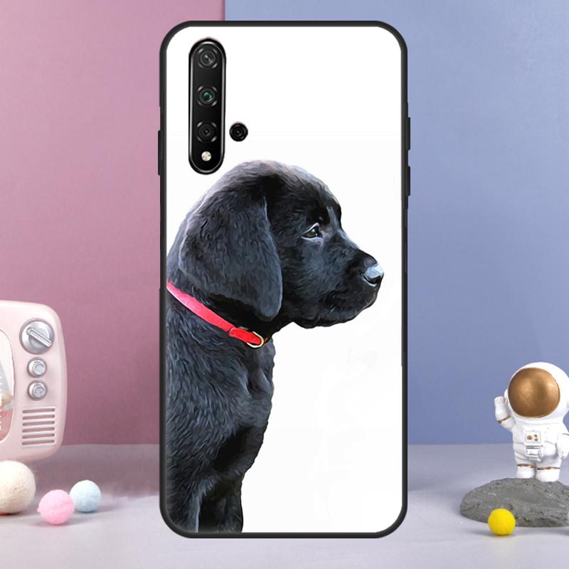 Black Labrador Dog For Huawei Nova 12i 12s 11i 8i 7i 9 10 SE Y60 Y61 Y70 Y72 Y73 Y90 Y91 P20 P30 P40 Lite Case