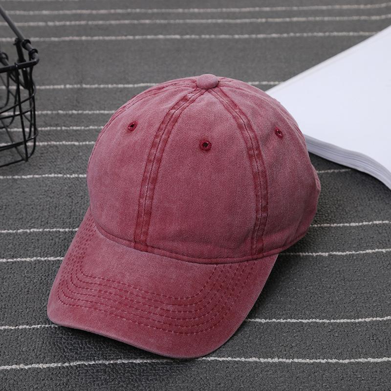 Washed Hat Old Baseball Hat Retro Duckbill Hat Solid Color Women S Outdoor