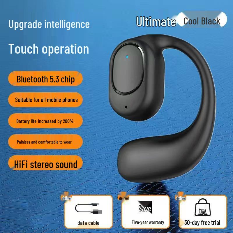 New 2024 Over-Ear Bone Conduction Bluetooth Headphones - 30 Hours Continuous Listening