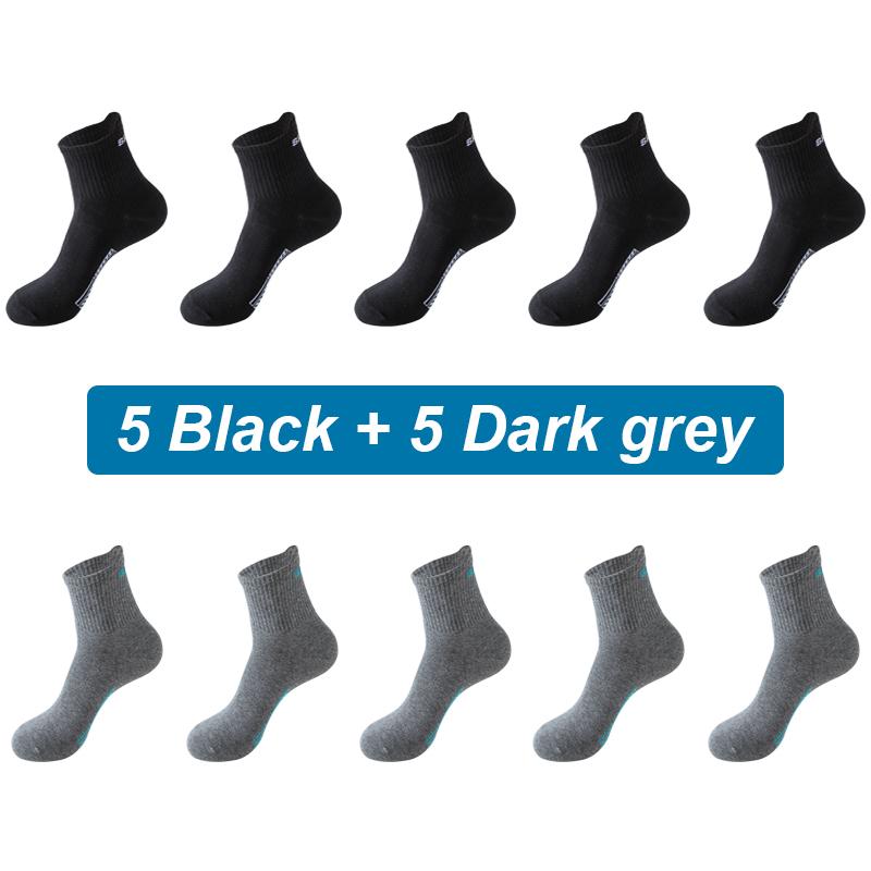 10 pares novos meias masculinas de algodão orgânico respirável meias esportivas casuais atléticas primavera verão para masculino plus size EUR38-45