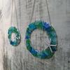 Handmade Sea Glass Garland Coastal Home Decor Handmade Sea Glass Wreath Coastal Style Christmas Ornament Beach Decor for Front