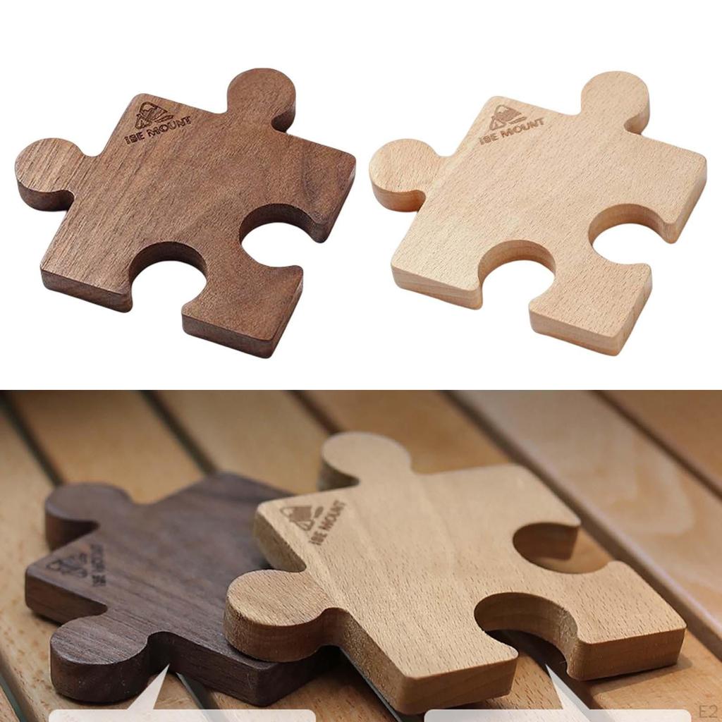 Creative Wooden Coasters Table 0cm Jigsaw Puzzle Design Placemats Decor Drinkware Tea Coffee Cup Pad